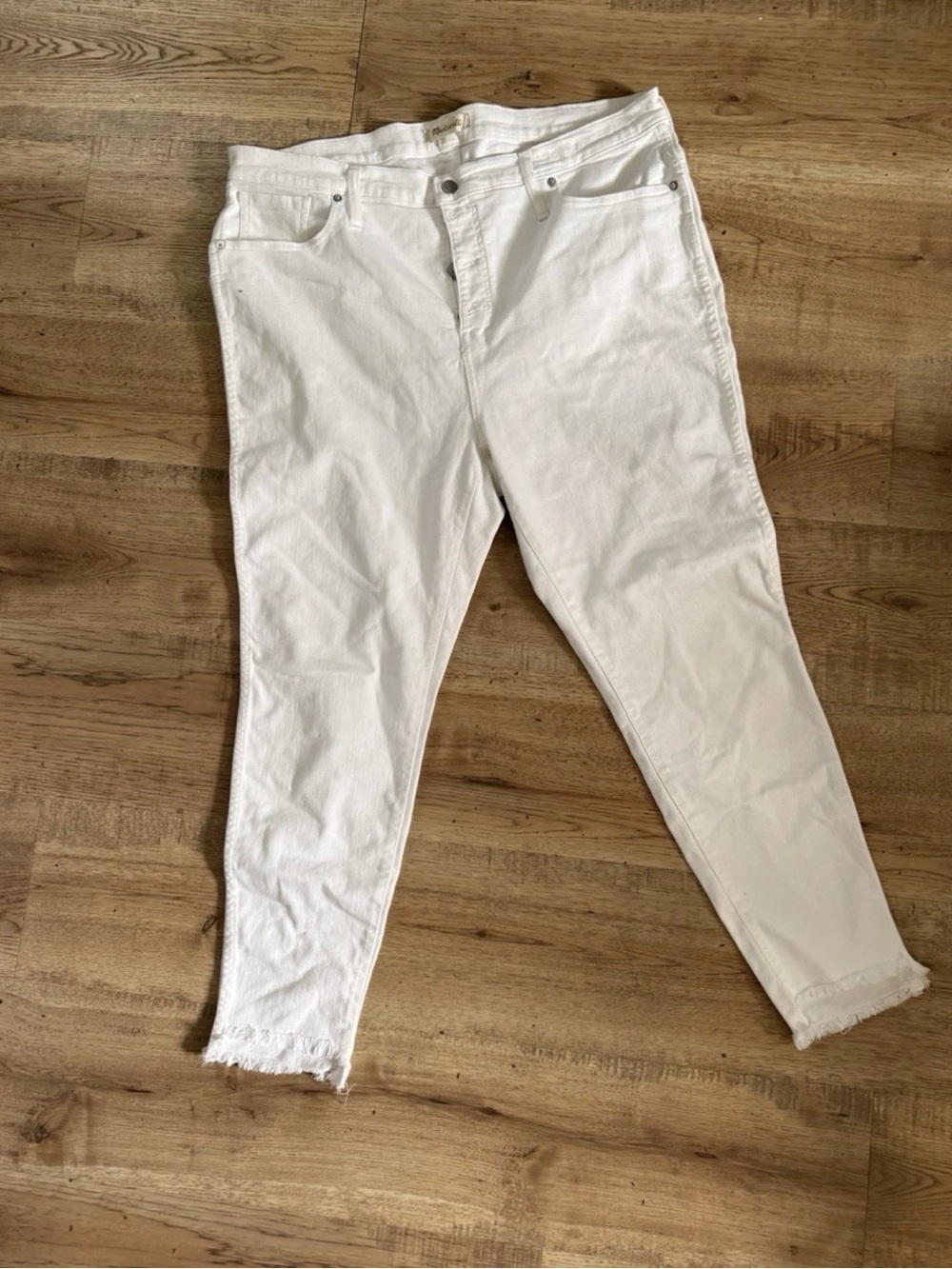 Madewell 10” White High Rise Skinny Jeans Size 35